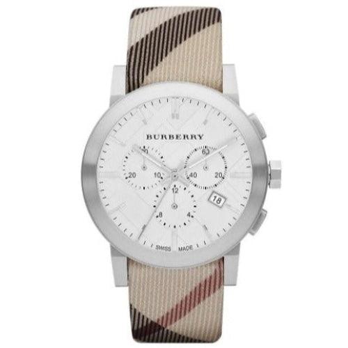 Burberry men's leather fashion watch