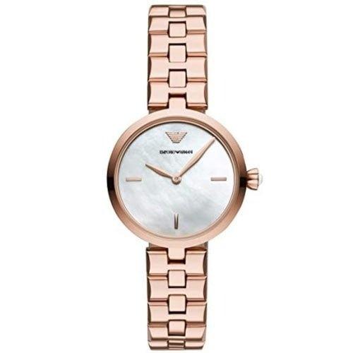 Emporio armani slim ladies deals rose gold watch ar1909