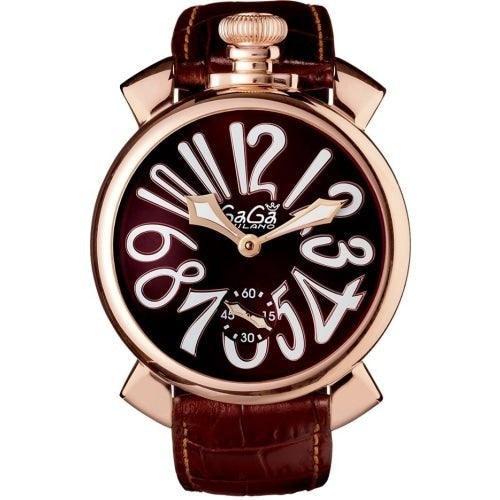 GaGa Milano Manuale Mechanical Brown Rose Gold 48mm Watch