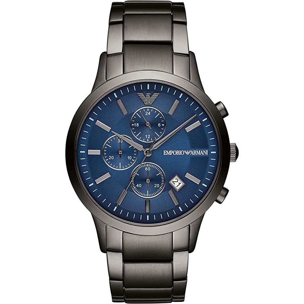 Blue and shop silver armani watch