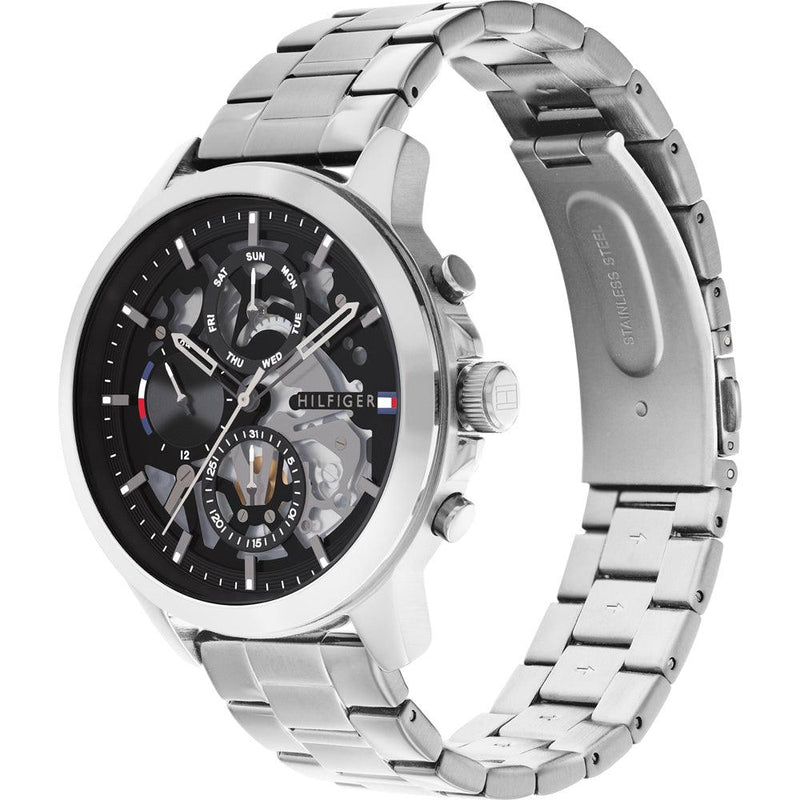 Tommy Hilfiger Watch Men's Silver Skeleton 1710477 - WatchStatus Ltd