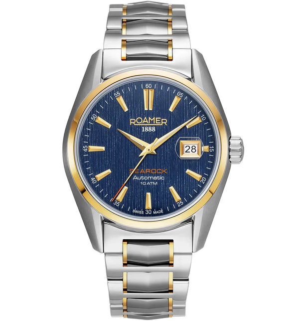 Roamer Searock Automatic Men's Watch Two-Tone Blue Dial 210665 47 45 20