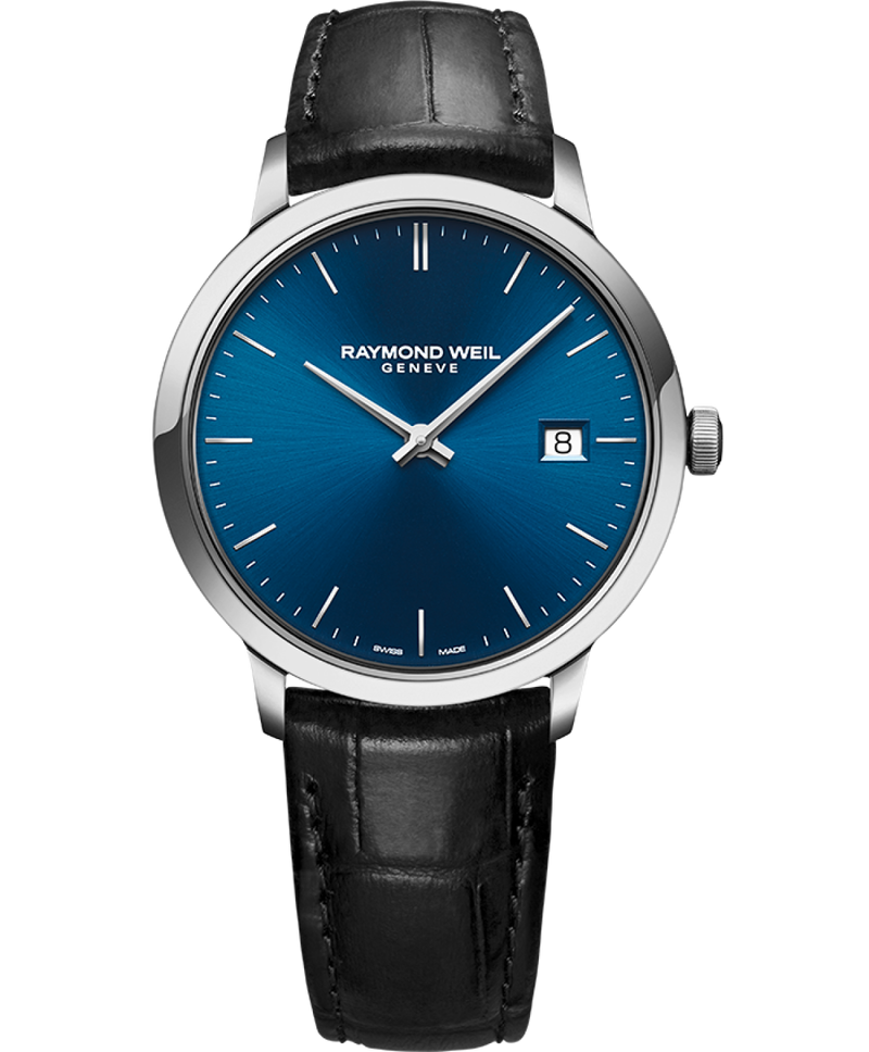 Raymond Weil Toccata Men's Watch Blue Dial Black Leather 5485-STC-50001