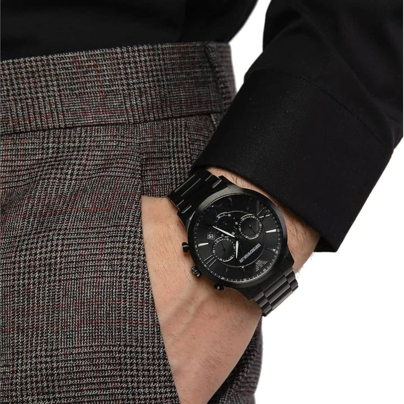 Emporio Armani Giovanni Watch Men's Black Chronograph AR11349