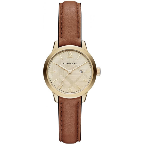 Burberry The Classic Ladies Watch Gold / Brown Leather BU10101