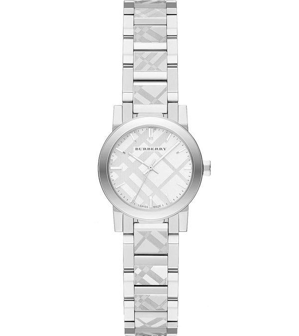 Burberry The City Petite Ladies Watch Silver Nova Check BU9233