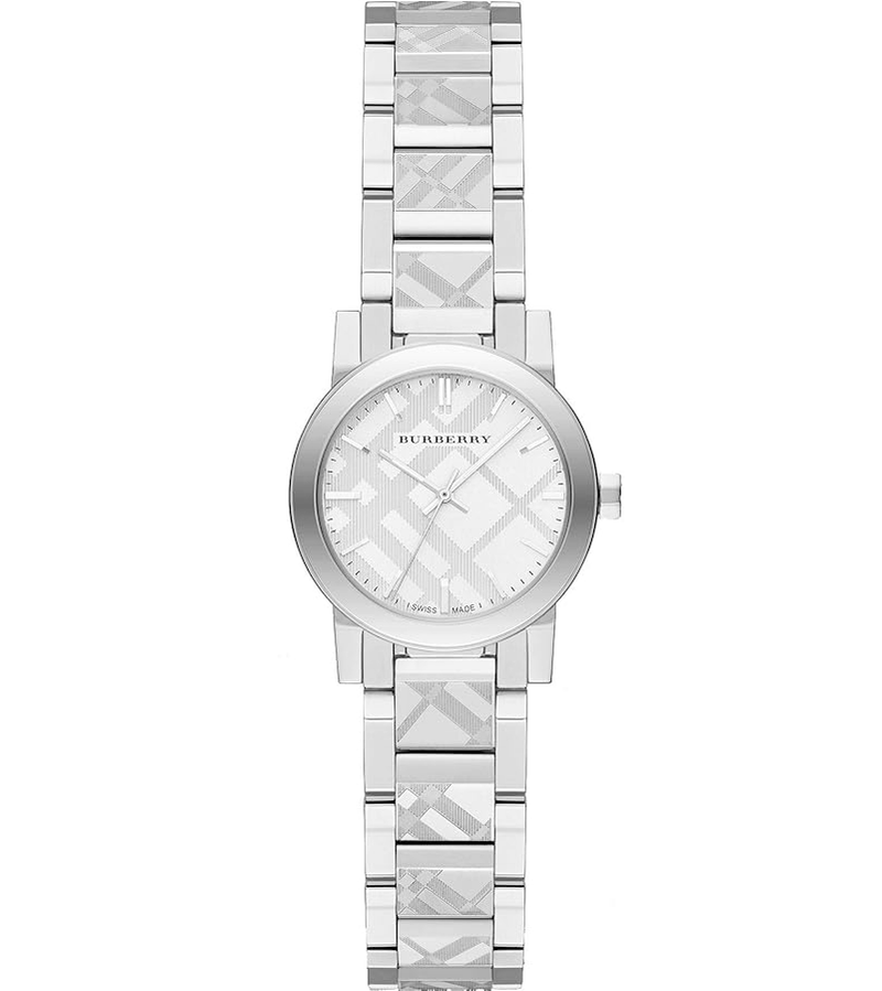 Burberry The City Petite Ladies Watch Silver Nova Check BU9233