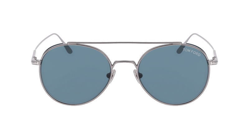 Tom Ford Declan Men's Sunglasses Round Blue Lens FT0826 - 28V