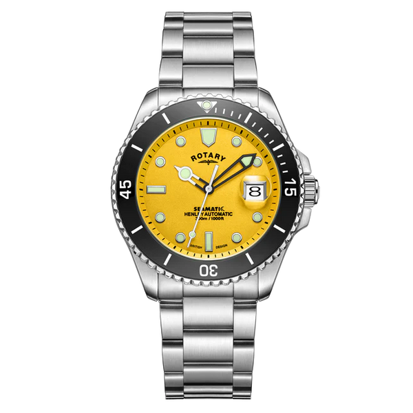 Rotary Seamatic Automatic Men's Watch Yellow Dial GB05430/27