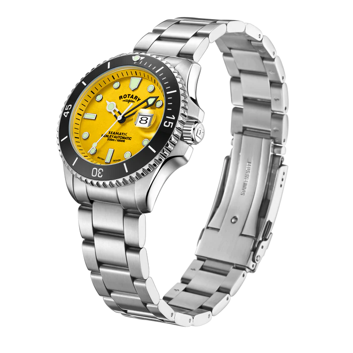 Rotary Seamatic Automatic Men's Watch Yellow Dial GB05430/27