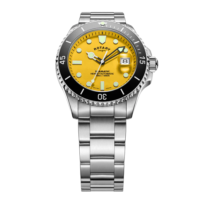 Rotary Seamatic Automatic Men's Watch Yellow Dial GB05430/27