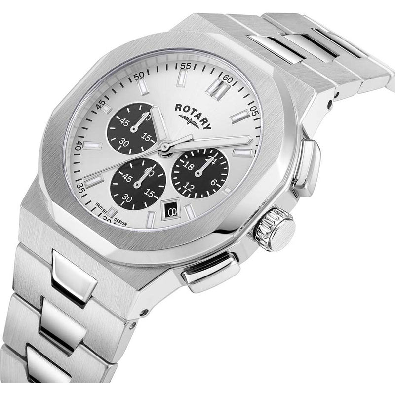 Rotary Regent Men's Watch Silver Chronograph GB05450/59