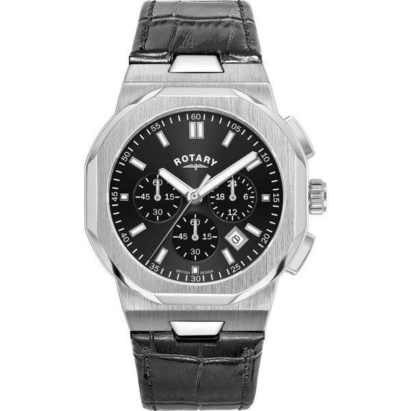 Rotary Regent Watch Men's Black Leather GS05450/65 - WatchStatus Ltd