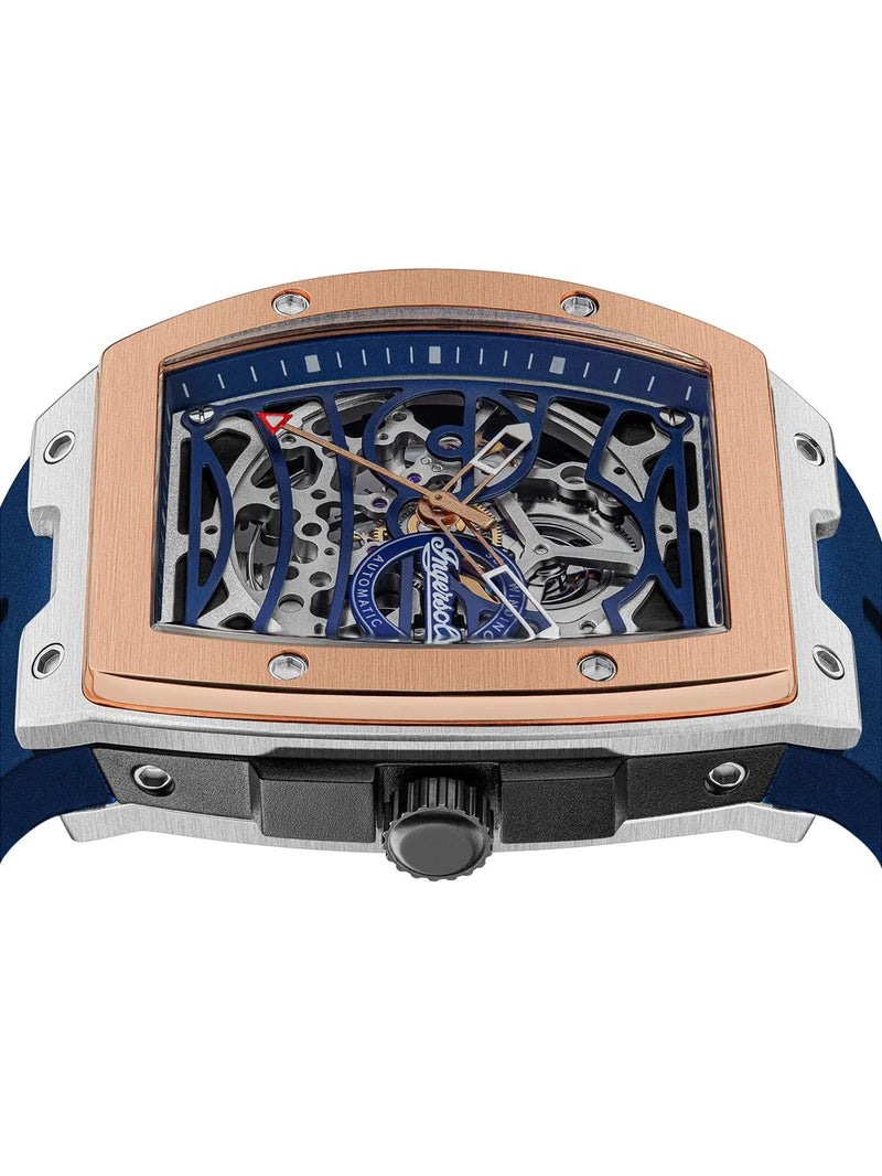 Ingersoll The Challenger Men's Watch Blue Silicone Skeleton Automatic I12304