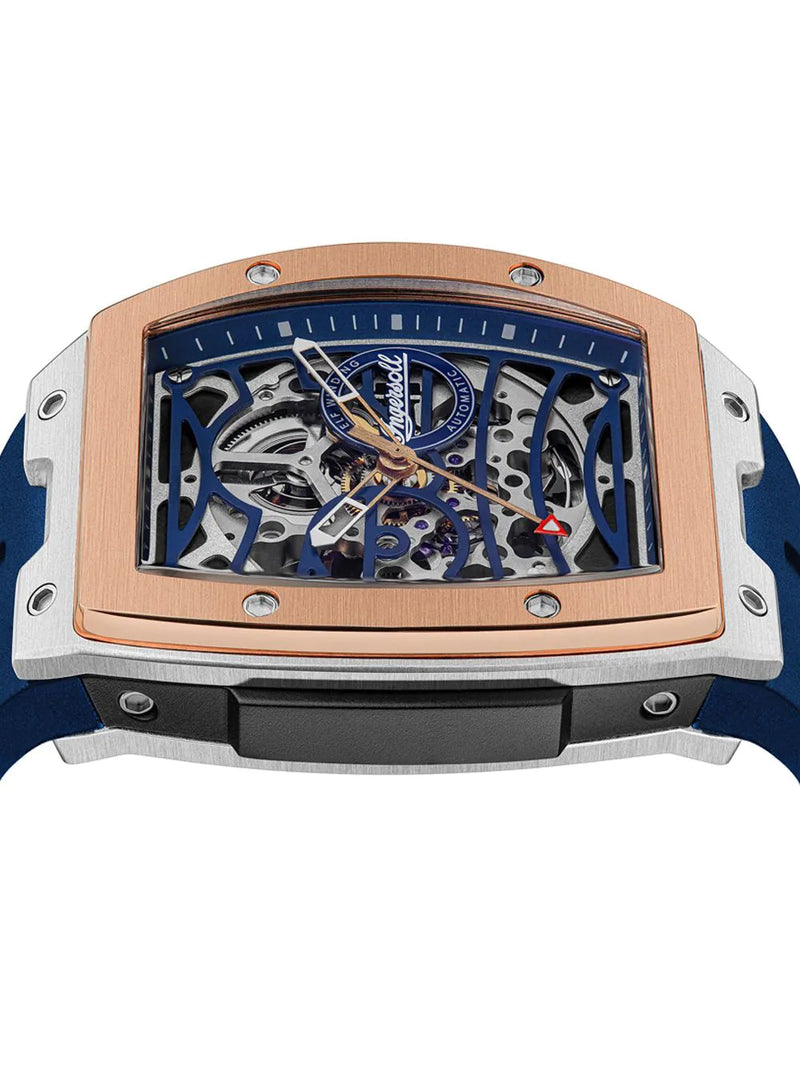 Ingersoll The Challenger Men's Watch Blue Silicone Skeleton Automatic I12304