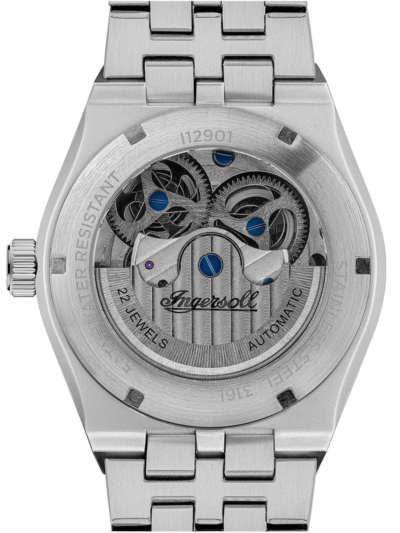 Ingersoll The Broadway Men's Watch Silver Skeleton Automatic I12901