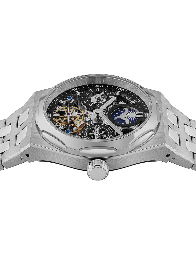 Ingersoll The Broadway Men's Watch Silver Skeleton Automatic I12901