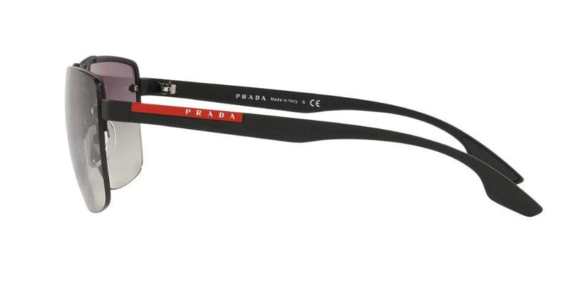 Prada Men's Sunglasses Linea Rossa Black Rectangular PS60US-1AB5Z1 - WatchStatus Ltd
