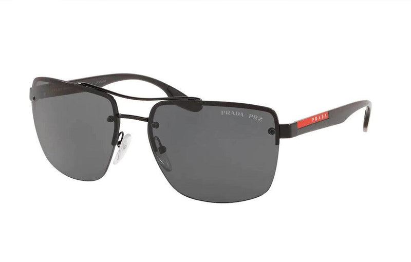 Prada Men's Sunglasses Linea Rossa Black Rectangular PS60US-1AB5Z1 - WatchStatus Ltd