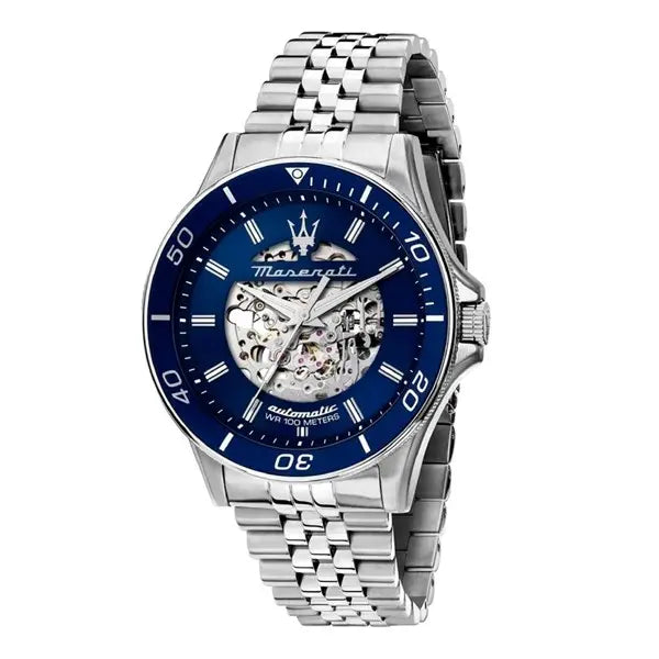 Maserati Sfido Men's Watch Blue Skeleton Dial Automatic R8823140011