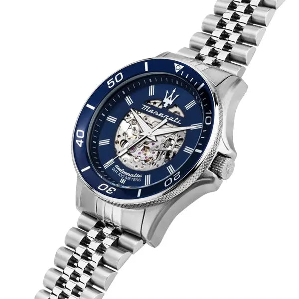 Maserati Sfido Men's Watch Blue Skeleton Dial Automatic R8823140011