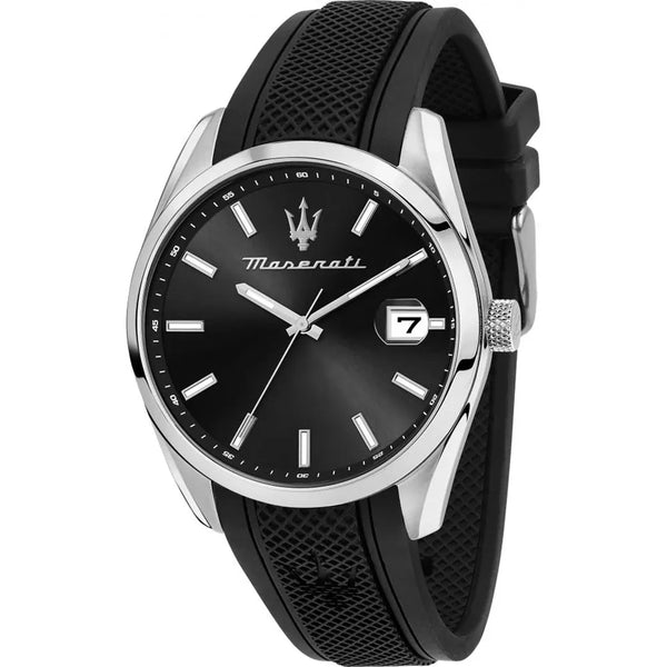 Maserati Attrazione Men's Watch Black Silicone Strap R8851151004