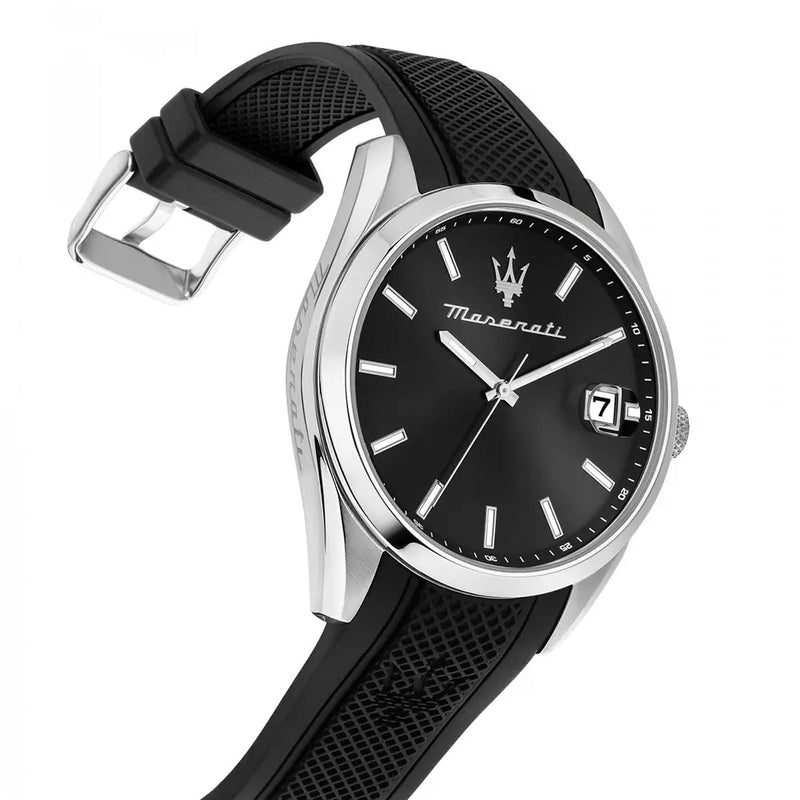 Maserati Attrazione Men's Watch Black Silicone Strap R8851151004