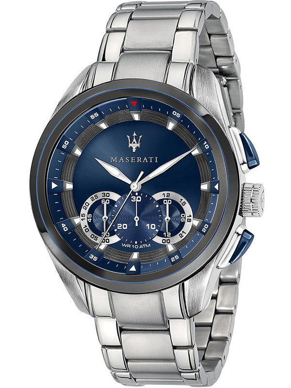 Maserati Traguardo Men's Watch Silver / Blue Chronograph R8873612014