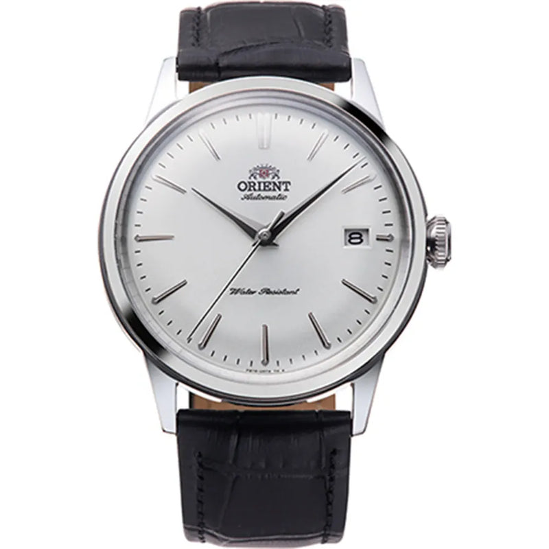 Orient Bambino Men's Watch Silver Dial Black Leather RA-AC0M03S30B