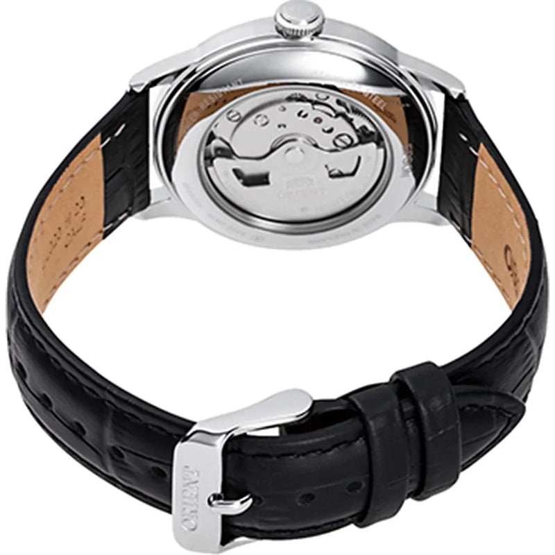 Orient Bambino Men's Watch Silver Dial Black Leather RA-AC0M03S30B