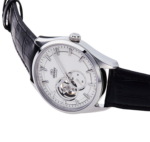 Orient Contemporary Semi-Skeleton Men's Watch Silver / Black Leather RA-AR0004S30B