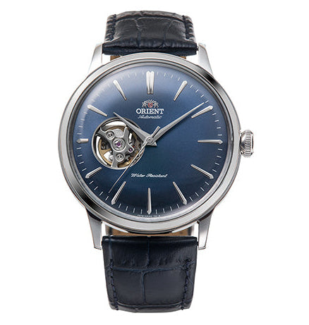 Orient Bambino Open Heart Men's Watch Blue Leather RA-AG0005L30B