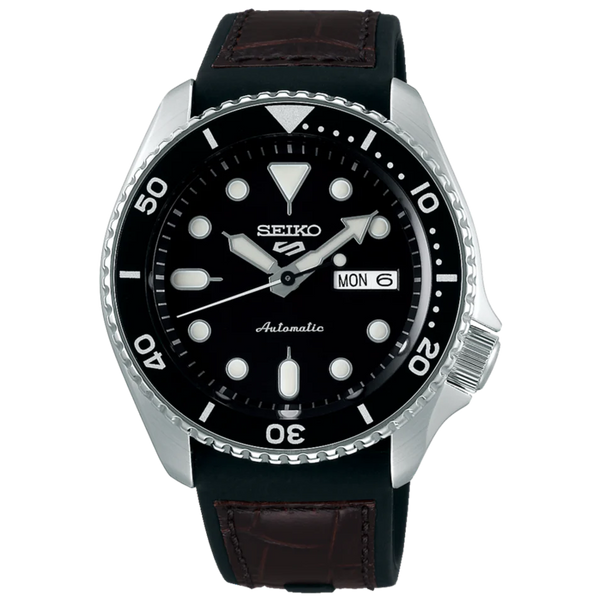 Seiko 5 Sports Men's Watch Black Dial Rubber SRPD55K2