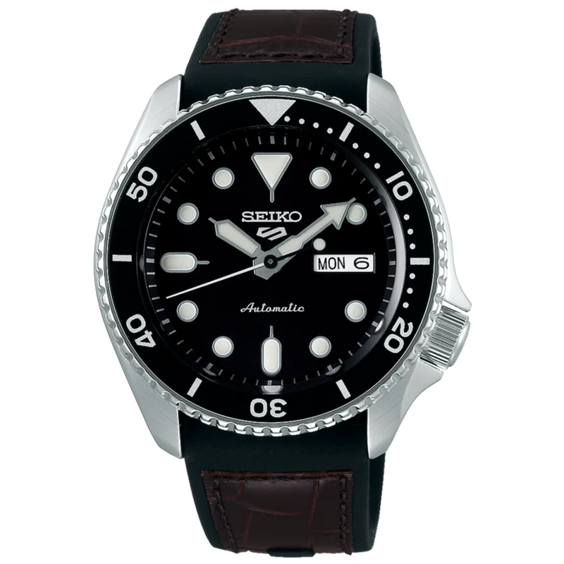 Seiko 5 Sports Men's Watch Black Dial Rubber SRPD55K2