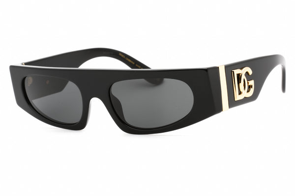 Dolce & Gabbana Ladies Sunglasses Black Rectangular DG4411 - 501/87
