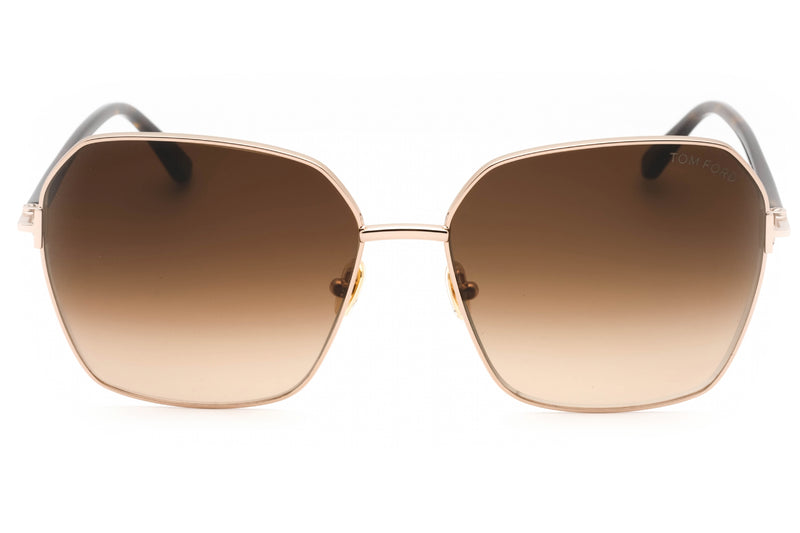 Tom Ford Claudia Sunglasses Square Brown Lens FT0839 52F