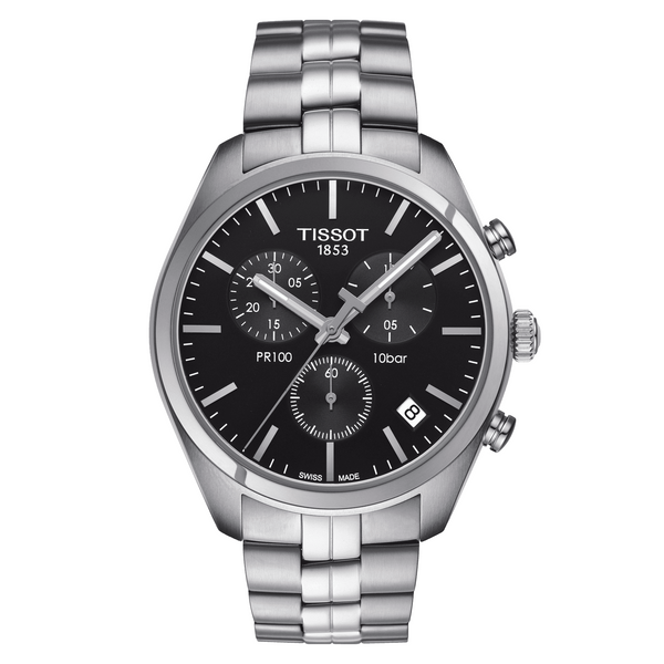 Tissot PR 100 Watch Men's Black Dial Chronograph T1014171105100