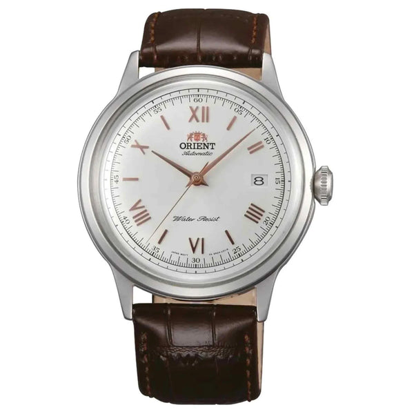 Orient Bambino Men's Watch Silver / Brown Leather TAC00008W0