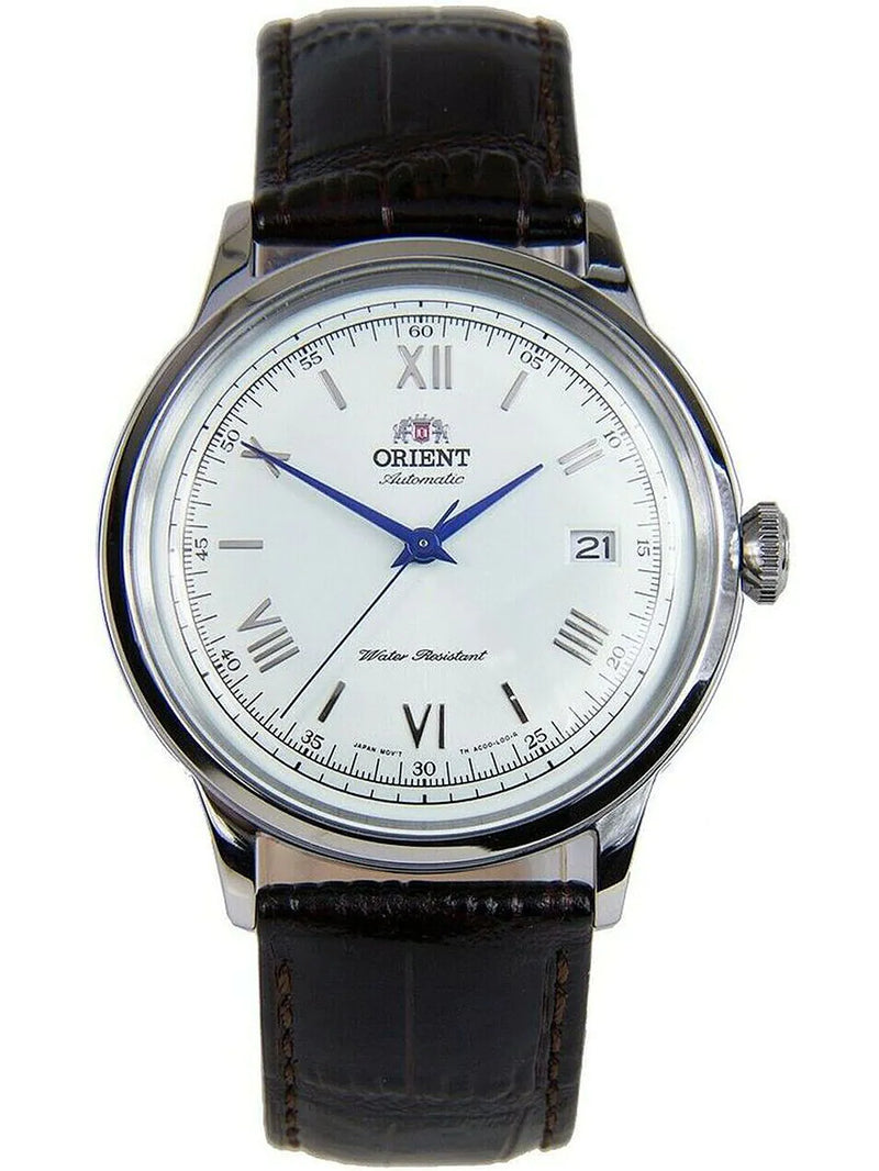 Orient Bambino Men's Watch Silver / Brown Leather TAC00009W0