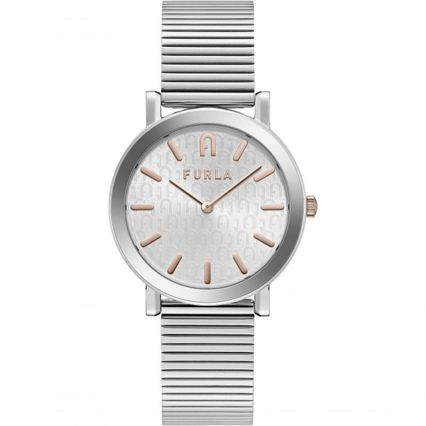 Furla Logo Minimal Watch Ladies Silver | Free Next Day Delivery
