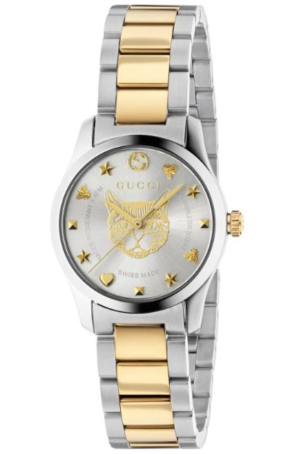 Gucci G-Timeless Mystic Cat Two-Tone Watch YA126596