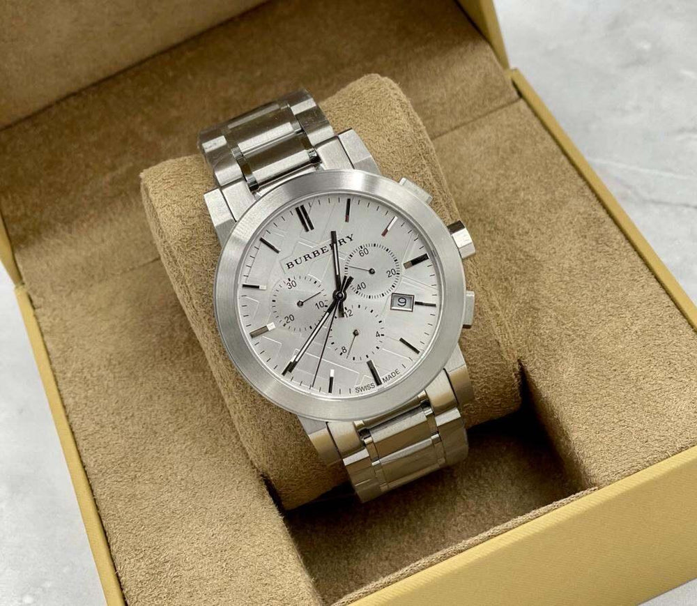 Burberry The City Men s Watch Silver Chronograph BU9350 WatchStatus