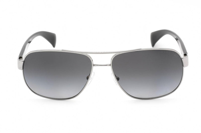 Prada Men's Sunglasses Black & Silver Rectangular PR52PS-5AV5W1 - WatchStatus Ltd