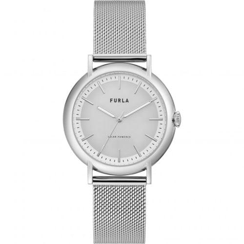 Furla Easy Solar Ladies Silver 38mm Mesh Watch WW00023008L1 - WatchStatus Ltd