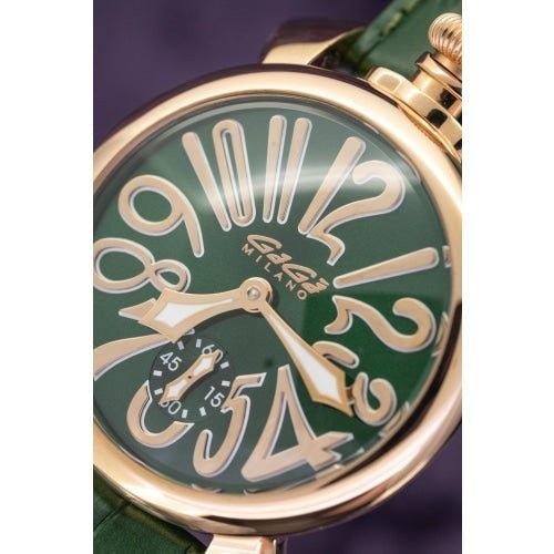 GaGa Milano Manuale Mechanical Green / Rose Gold 48mm Watch