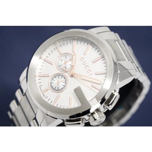 Gucci G Chrono XL Watch Men s Silver Chronograph YA101201