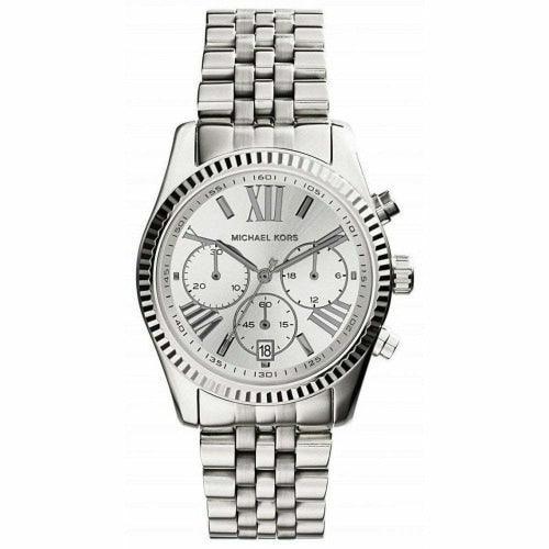 Michael Kors MK5555 Ladies Lexington Silver Chronograph Watch