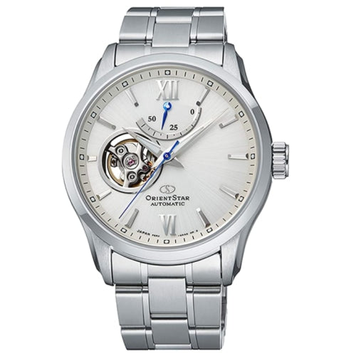 Orient Star Men’s Silver/White Automatic 50hr Reserve Watch RE-AT0003S00B - WATCHES