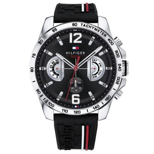 Tommy Hilfiger Men's Watch Chronograph Decker Black 1791473 - Watches & Crystals